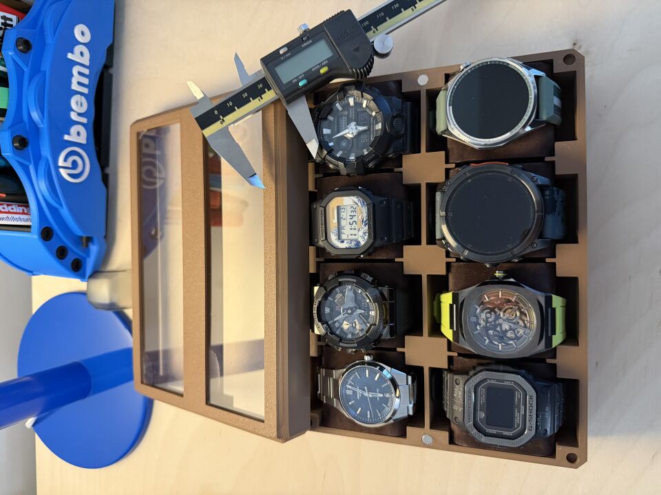 8’li Saat Düzenleyici & Sergileme Tepsisi | Bölmeli Masaüstü Organizer