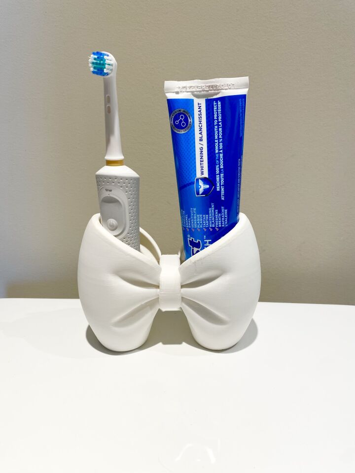 Fiyonk Tasarımlı 2 Bölmeli Organizer | Makyaj Fırçalık – Kalemlik – Diş Fırçası & Macunluk (Dekoratif)