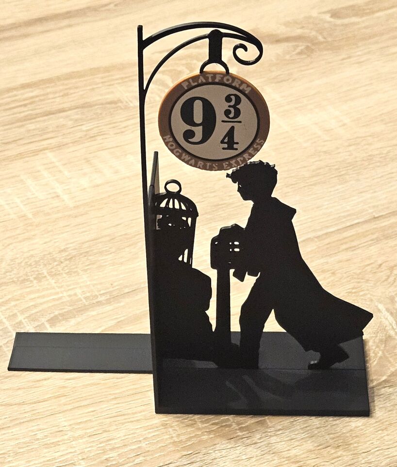Platform 9¾ Temalı Kitap Tutucu (Bookend) | Harry Potter Esinli Dekoratif Raf Düzenleyici