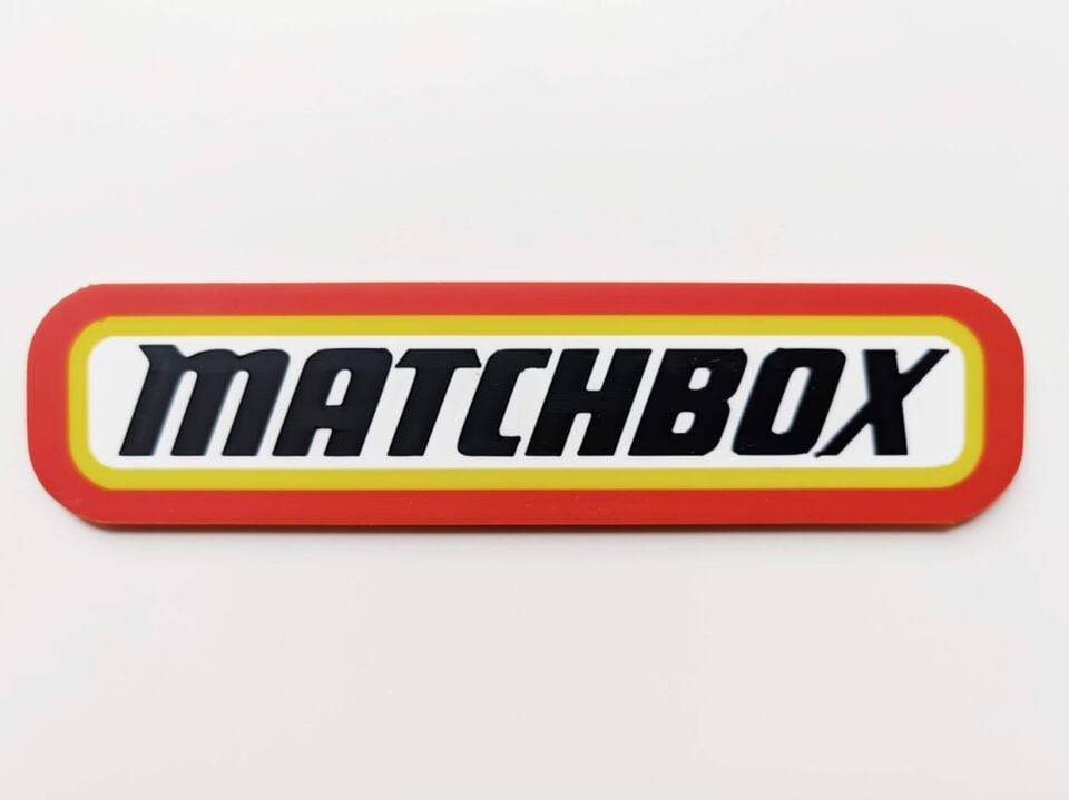 Matchbox Logo Figürü | 3D Baskı Dekoratif Amblem / Etiket (Koleksiyonluk)