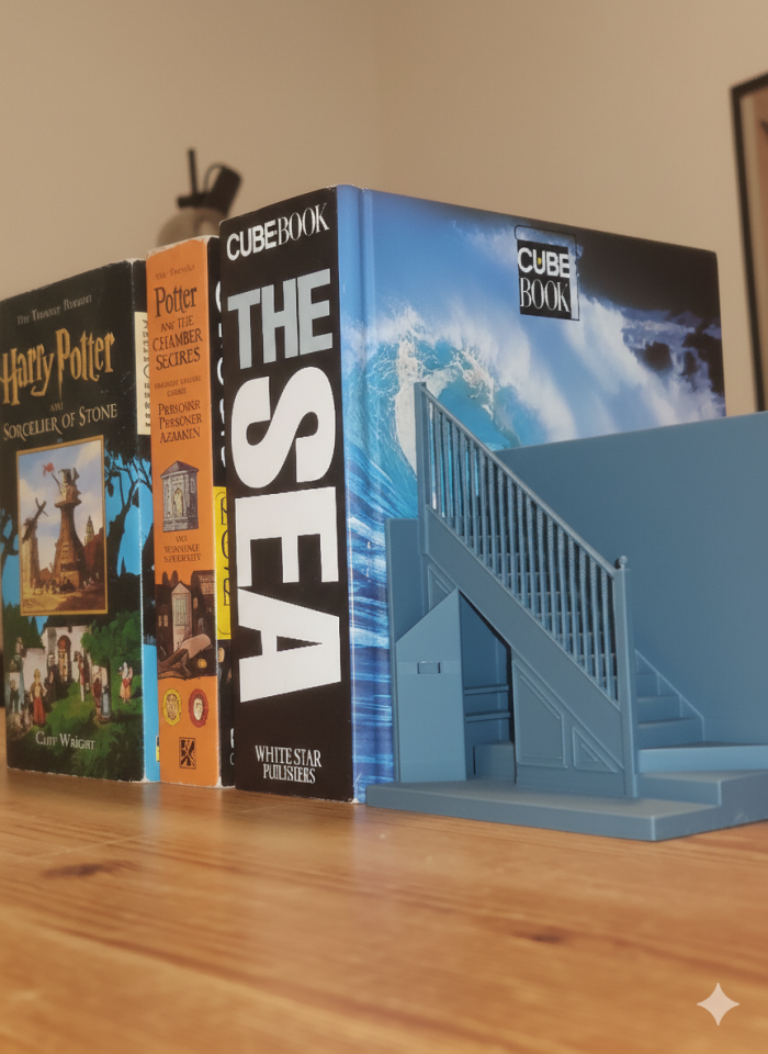 Merdiven Altı Oda Temalı LED’li Kitap Desteği (Book Nook) | Dekoratif Kitaplık Dioraması