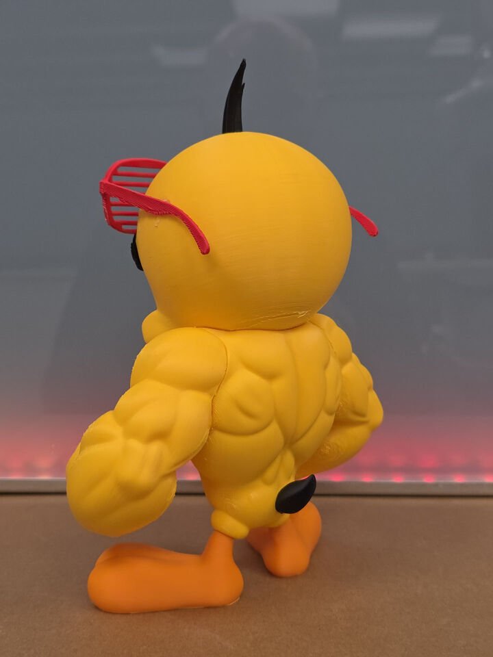 Tweety Temalı Kaslı 3D Baskı Dekor Figürü